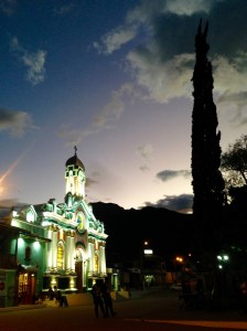 Eglise de Vilcabamba by night